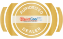 Quitecool badge represents eco, authorized dealer